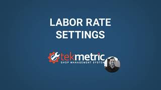 Labor Rate Settings