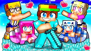 Surviving on ONE DIAMOND Block With MY CRAZY FAN GIRLS!
