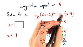 Logarithm Equations Practice 6 - Visualizing Algebra