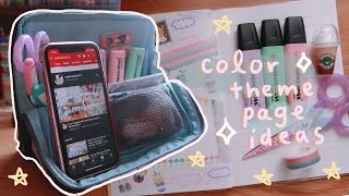 What’s Inside My Stationery Pouch (Hacobiz) + 100 Kawaii Journaling Ideas Ep. 2 (Color Theme) 🌈