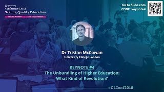 OLConf2018 Keynote 4 - Dr Tristan McCowan