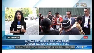 Lebaran, Jokowi Bagikan Sembako di Solo