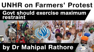 UN Human Rights on Indian Farmers' Protest - Govt should exercise maximum restraint says UNHR #UPSC