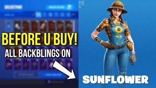 All Back Blings On Sunflower Videos 9tube Tv - new fortnite sunflower skin before u buy all my backblings showcased on