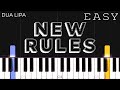 Dua Lipa - New Rules | EASY Piano Tutorial