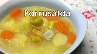 Porrusalda. Receta tradicional.