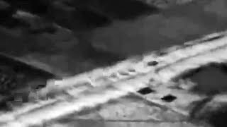 F-16 low pass over a car as a show of force