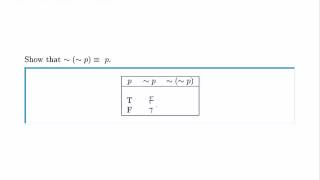 Logic Example: Equivalent Statements