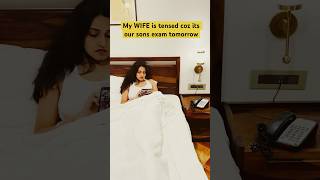 Wife overthinks when its exam #comedyshorts #couplecomedy #funny  #husbandwifecomedy #funnyshorts