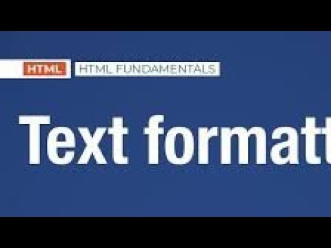 HTML Text Formatting - YouTube