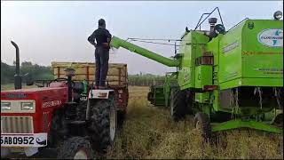 rice harvesting with combine #rice #jhona