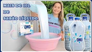 😱FIZ MAIS DE 10 LITROS DE SABÃO LÍQUIDO TIPO OMO PURO CUIDADO,  PERFUMADO,  CREMOSO ESPUMANTE 😱