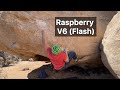 Raspberry V6 (6C+) (Flash) - Hall of Horrors • Joshua Tree Bouldering (CA)