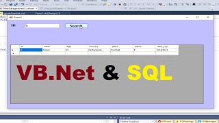 VB.net Tutorial: Fill and Filter Datagridview with SQL database Using dataset