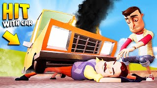 Hitting The Neighbor WITH MY CAR!!! (oops…) | Hello Neighbor Gameplay (Mods)
