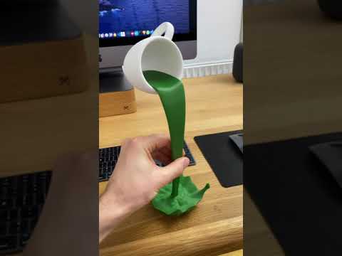 3D Printed Desk Art – Floating Coffee Cup