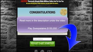 Sweepstakes, you could instantly win $150,000 in cash