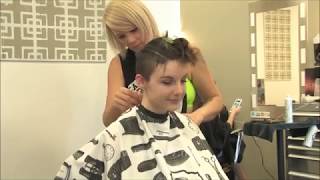 Tuesday - Pt 2: She Chops Off Her Long Hair With Clippers (Free Video)