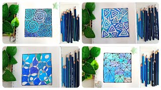 #43 Blue Colour | Doodle Art Therapy 🌐