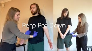 ASMR Pat Down and Perp Check — Shoe Molding, Luminol Spray \u0026 Evidence Brushing