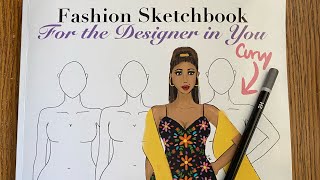 Fashion Sketchbook For The Designer in You - First KDP Book - Sketchbook with Curvy Figure Templates