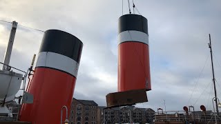 Waverley’s Boiler Refit 2020 - Funnels Removed