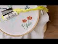 【無料図案あり】可愛くて簡単な花の刺繍 flower embroidery