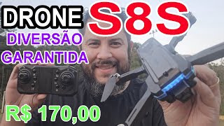 Drone S8S como fazer Primeiro voo teste de camera e voo externo drome muito bom