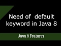Java 8 Default Keyword