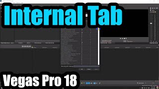 Where is the Internal Tab in Vegas Pro 18-22