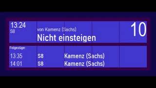 S8 nach Kamenz Bahnsteigansagen Dresden Hbf - Informationssystem VISL