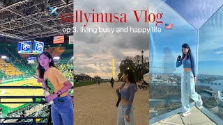 ENG soon)🇺🇸sallyinusa ep.3 | 미국대학생 vlog | 미드텀 기간과 수강신청 | 워싱턴DC | 학교 이벤트 다니기 | 미국 농구 경기