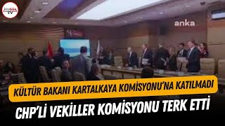 Bolu yangını komisyonunda ortalık karıştı: Kültür Bakanı toplantıya katılmadı, CHP'lilerden protesto