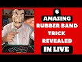 6 AMAZING RUBBER BAND MAGIC TRICK TUTORIAL “IN LIVE”