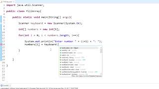 Java Programming Tutorial - 22 - Fill Array with Values
