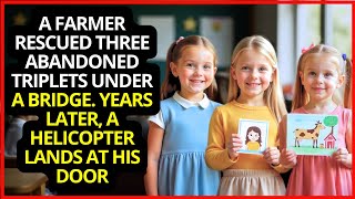 Farmer Saves Three Abandoned Triplets, Years Later A Helicopter Lands At His Door