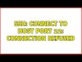 ssh: connect to host port 22: Connection refused