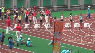 20150427090031 104年全國中等學校運動會國中女100公尺跨欄第3組 新北市五峰國中賴欣如、屏東縣東港高中余芷伶、桃園市瑞原國中王憶茹、花蓮縣宜昌國中陳采軒、高雄市南隆國中陳美秀、進準決