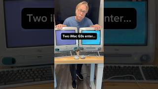 Dual iMac G3 startup sequence ASMR from the late 90s.