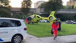 Aankomst en Vertrek van de Lifeliner 2 J Sasboutstraat Spijkenisse