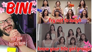 insanity!!! BINI Try Not To Laugh Challenge + Bini x Parcinq Know Your '90s Girl Bands reaction