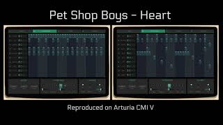 Pet Shop Boys - Heart, recreated on Arturia Fairlight CMI V