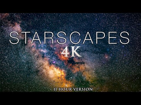 8 HOURS of STARSCAPES (4K) Stunning AstroLapse Scenes + Relaxing Music for Deep Sleep and Relaxation