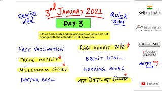 3rd January 2021 | Daily Brief | Srijan India One