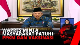 Angkat Bicara, Wapres Minta Masyarakat Patuhi PPKM Dan Vaksinasi | tvOne