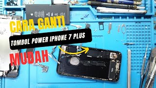 CARA GANTI TOMBOL POWER IPHONE 7 PLUS MUDAH🔥‼️ #servicehpbali #belajarservicehp