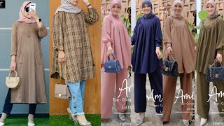 LONG TUNIK CANTIK | SETELAN TERLARIS SEPANJANG MASA |  MODEL BAJU WANITA TERBARU