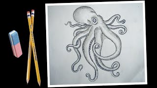 How to draw octopus easy step by step for beginners / octopus drawing easy step by step