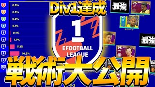 【Div1達成】世界0.01%のDiv1到達!!最強スカッド＆戦術大公開!!徹底解説!!【eFootball2022.イーフットボール2022】