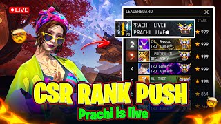 PRACHI IS LIVE 🔴 CS RANK PUS 😱 FF GIRL' LIVE  // #fflive #Freefirelive #nonstopgaming